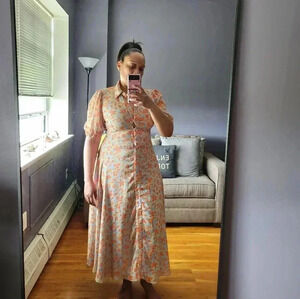 Derek Lam-Floral Midi‎ Shirt dress